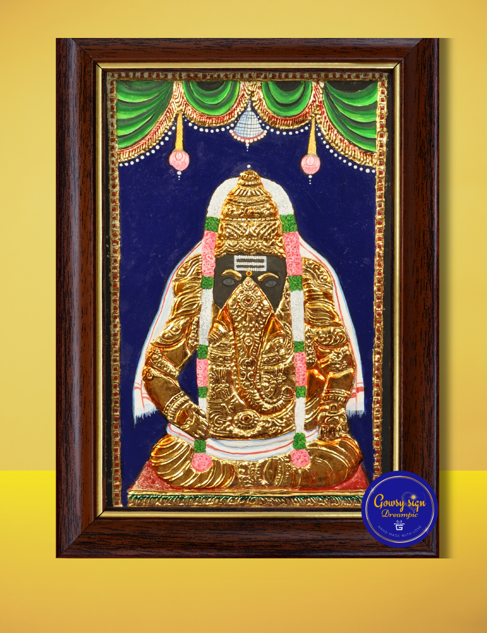 Pillayarpatti Ganesh – Tanjore Painting of Lord Karpaga Vinayagar with 24k Gold Foil | Prosperity, Wisdom & Auspicious Beginnings
